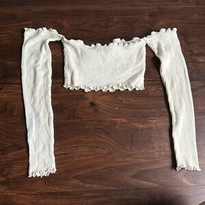 Off the shoulder cropped top